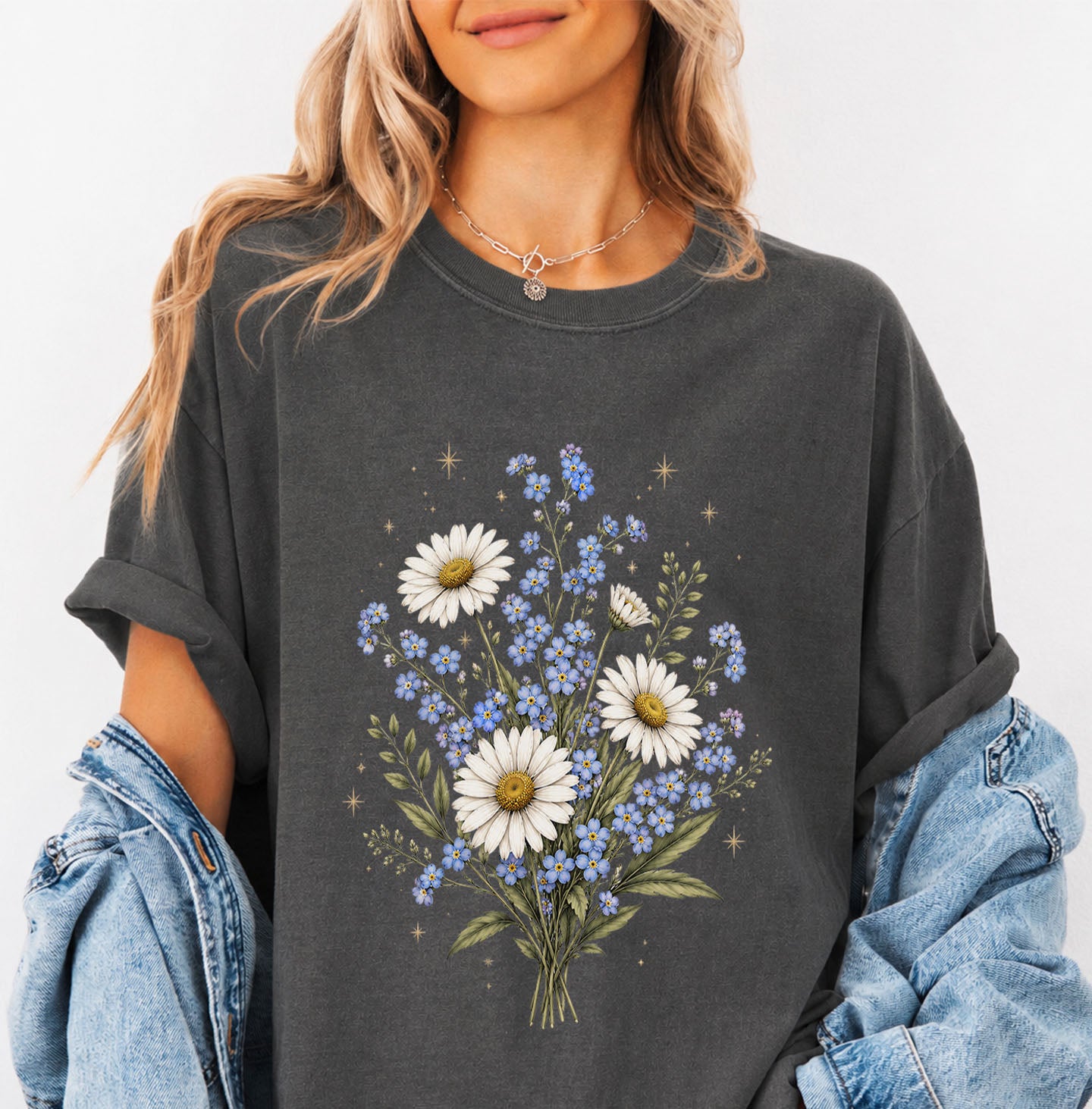 Forget Me Not Dasiy Floral T-Shirt