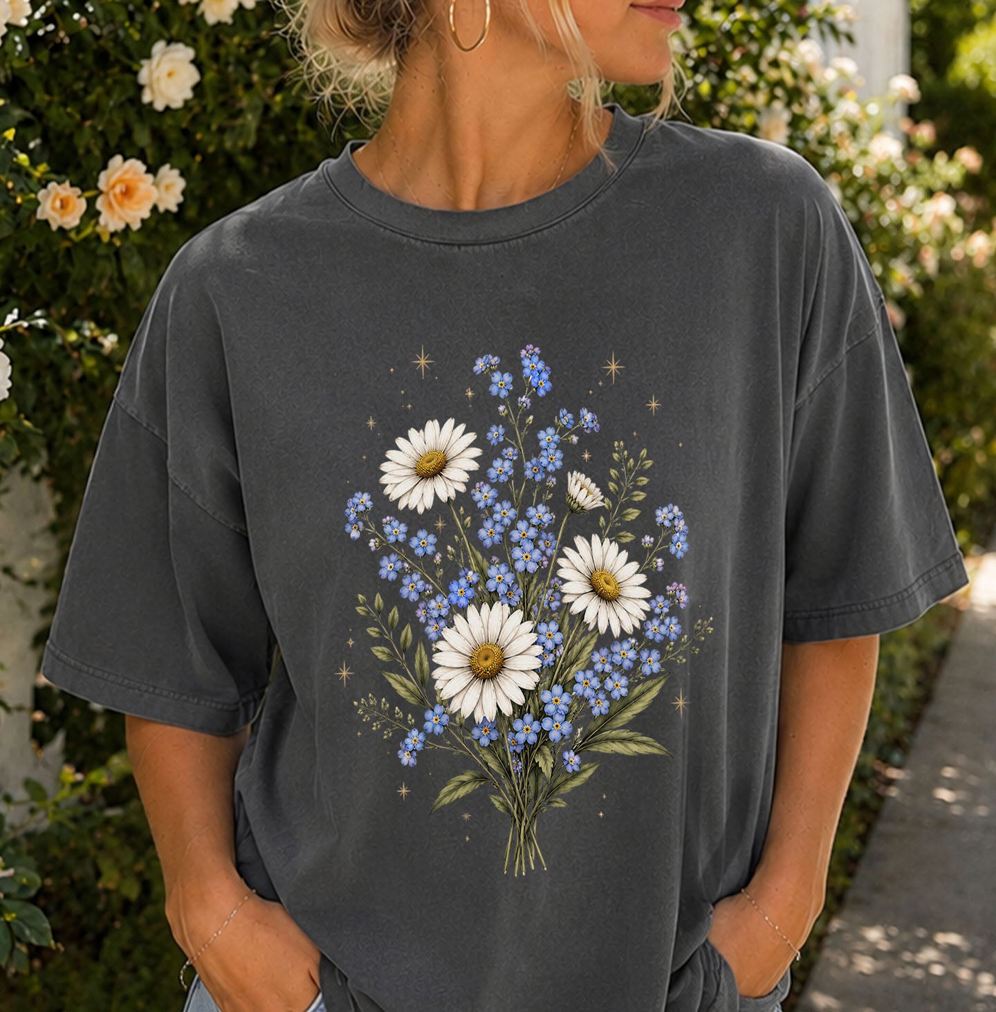Forget Me Not Dasiy Floral T-Shirt