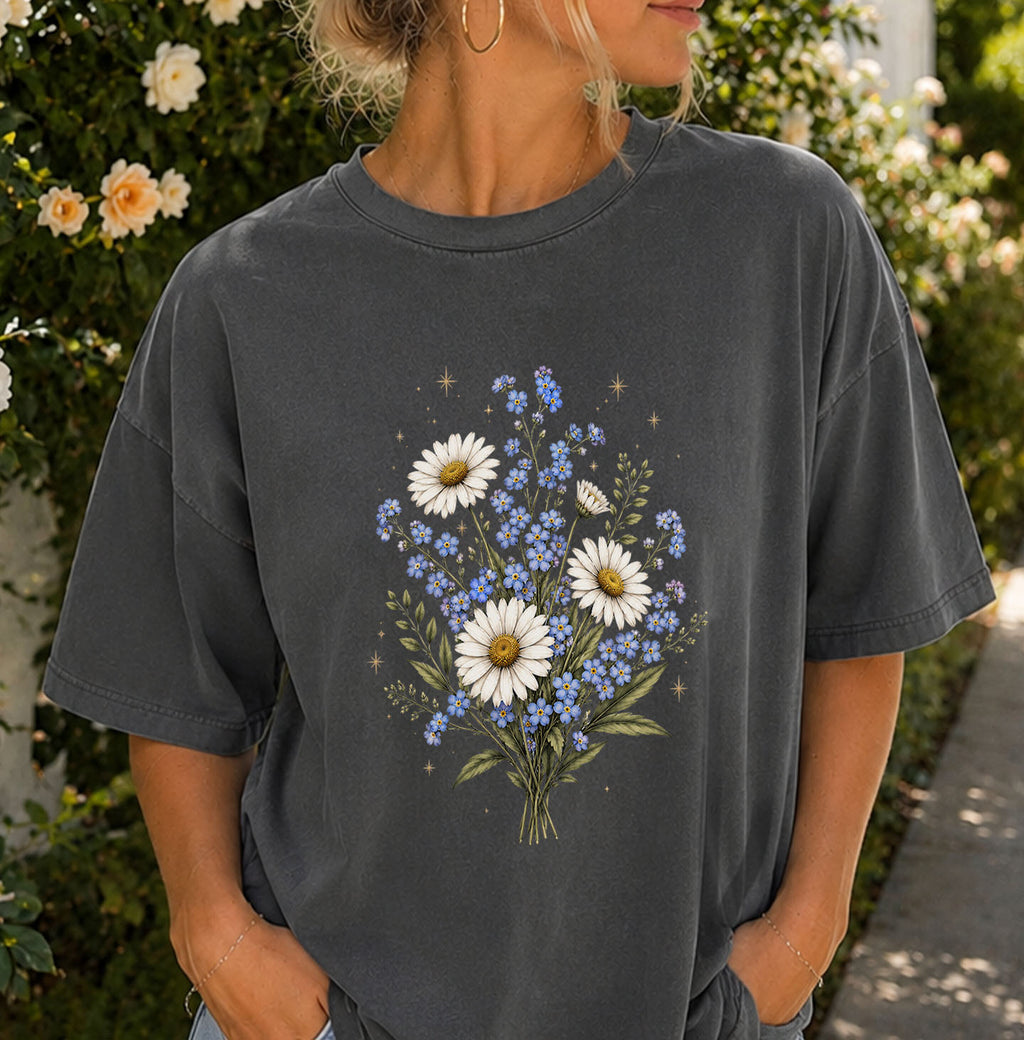 Forget Me Not Dasiy Floral T-Shirt