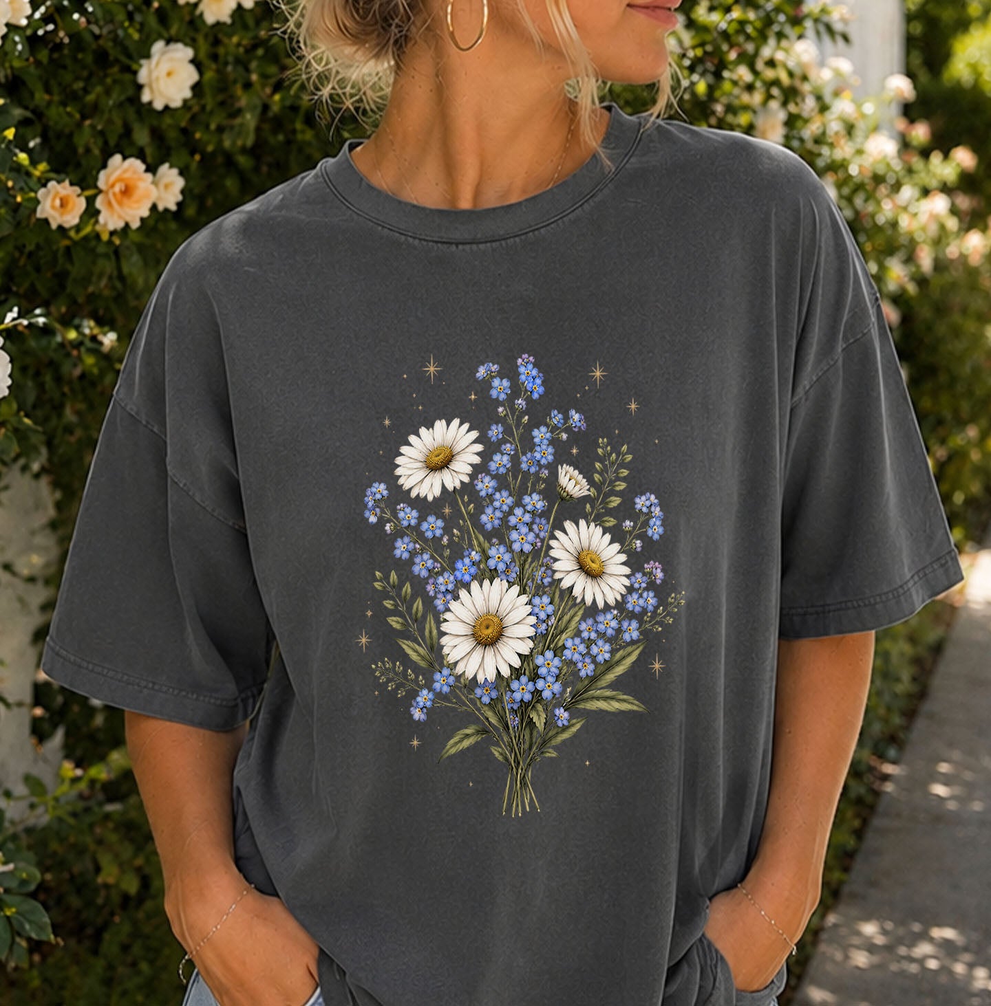 Forget Me Not Dasiy Floral T-Shirt