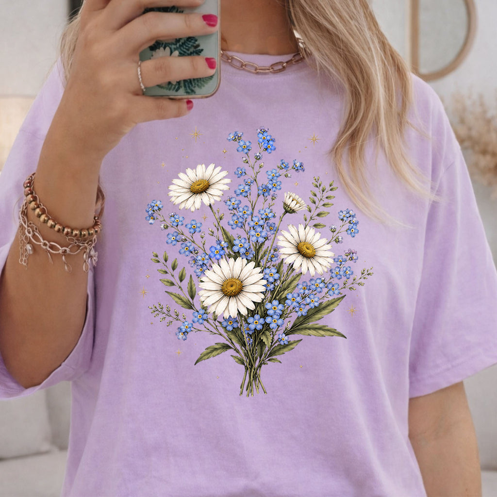Forget Me Not Dasiy Floral T-Shirt
