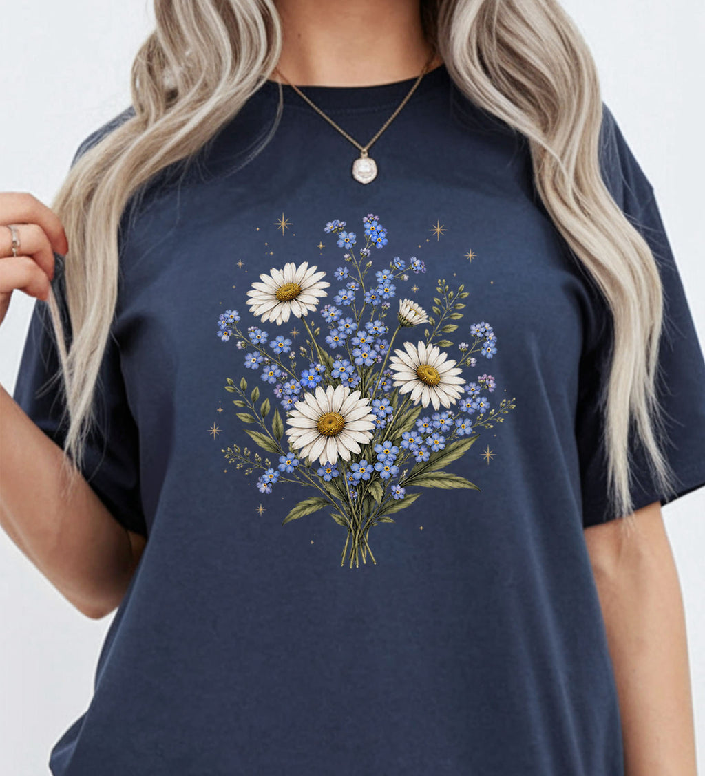 Forget Me Not Dasiy Floral T-Shirt