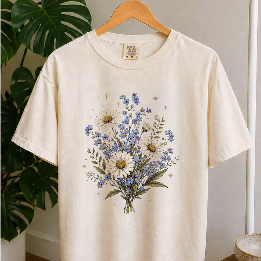 Forget Me Not Dasiy Floral T-Shirt