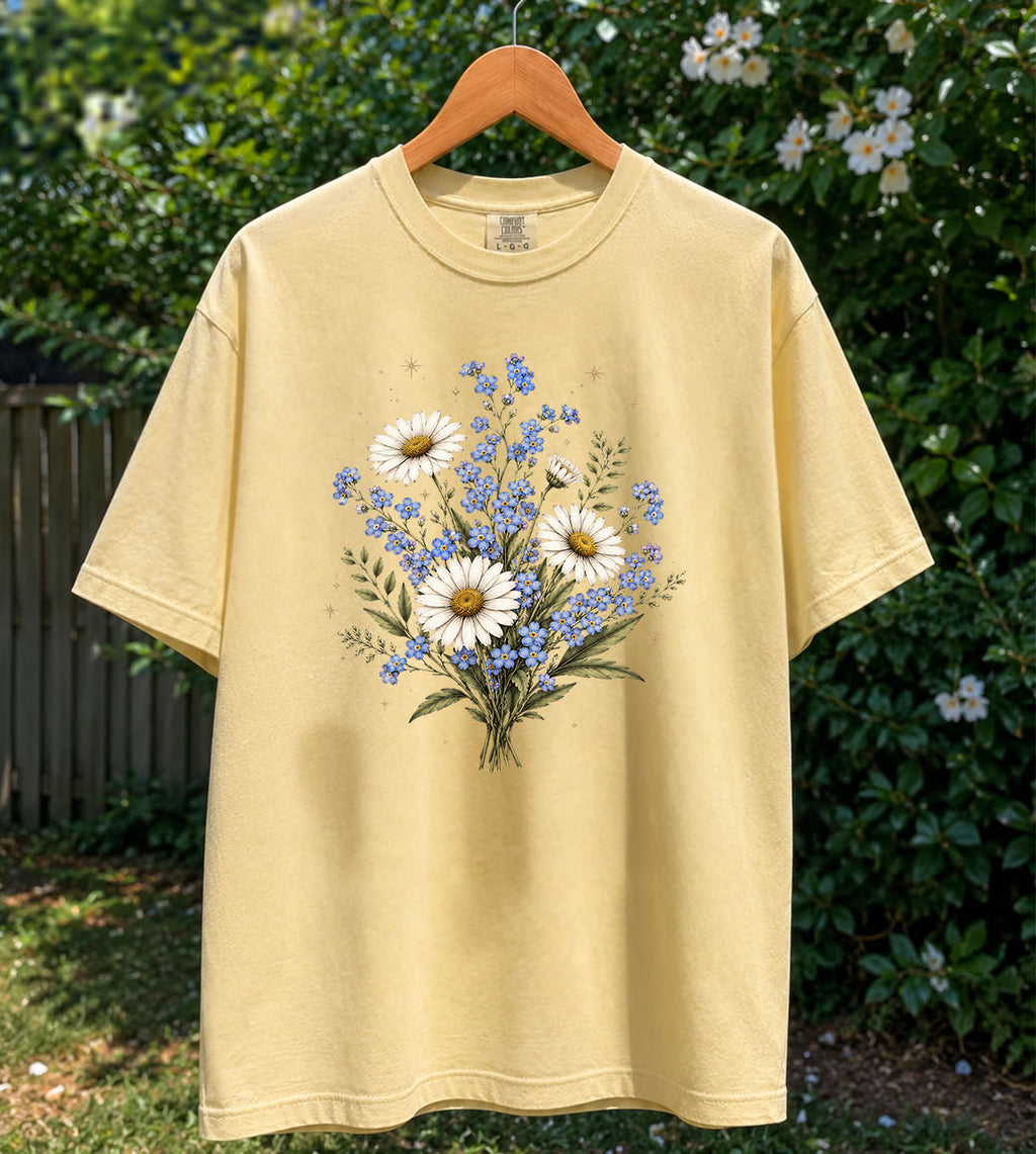 Forget Me Not Dasiy Floral T-Shirt