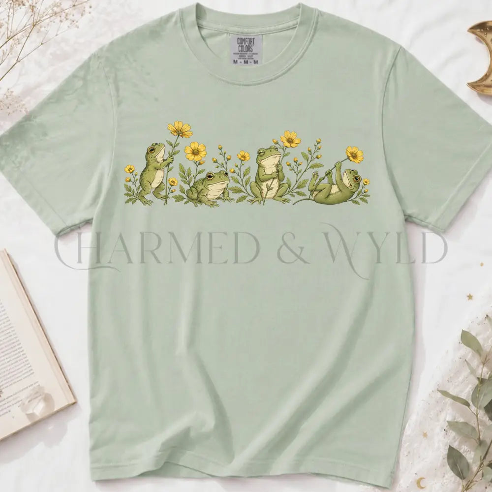 Four Frog Friends T-Shirt - Bay / S - T-Shirt