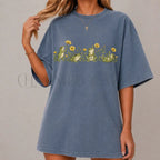 Four Frog Friends T-Shirt - Blue Jean / S - T-Shirt