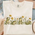 Four Frog Friends T-Shirt - Ivory / S - T-Shirt