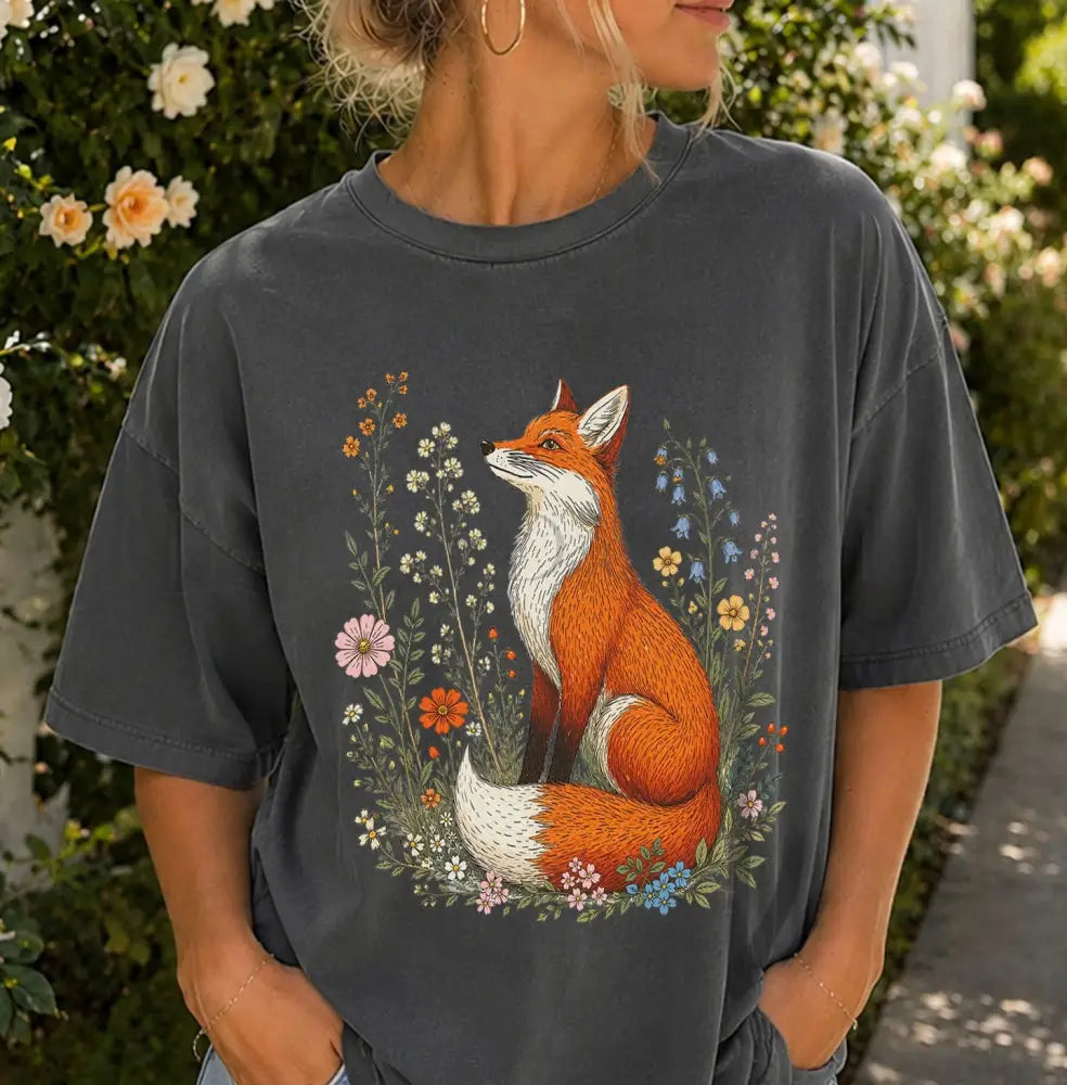 Fox in the Meadow T-Shirt - Charmed and Wyld