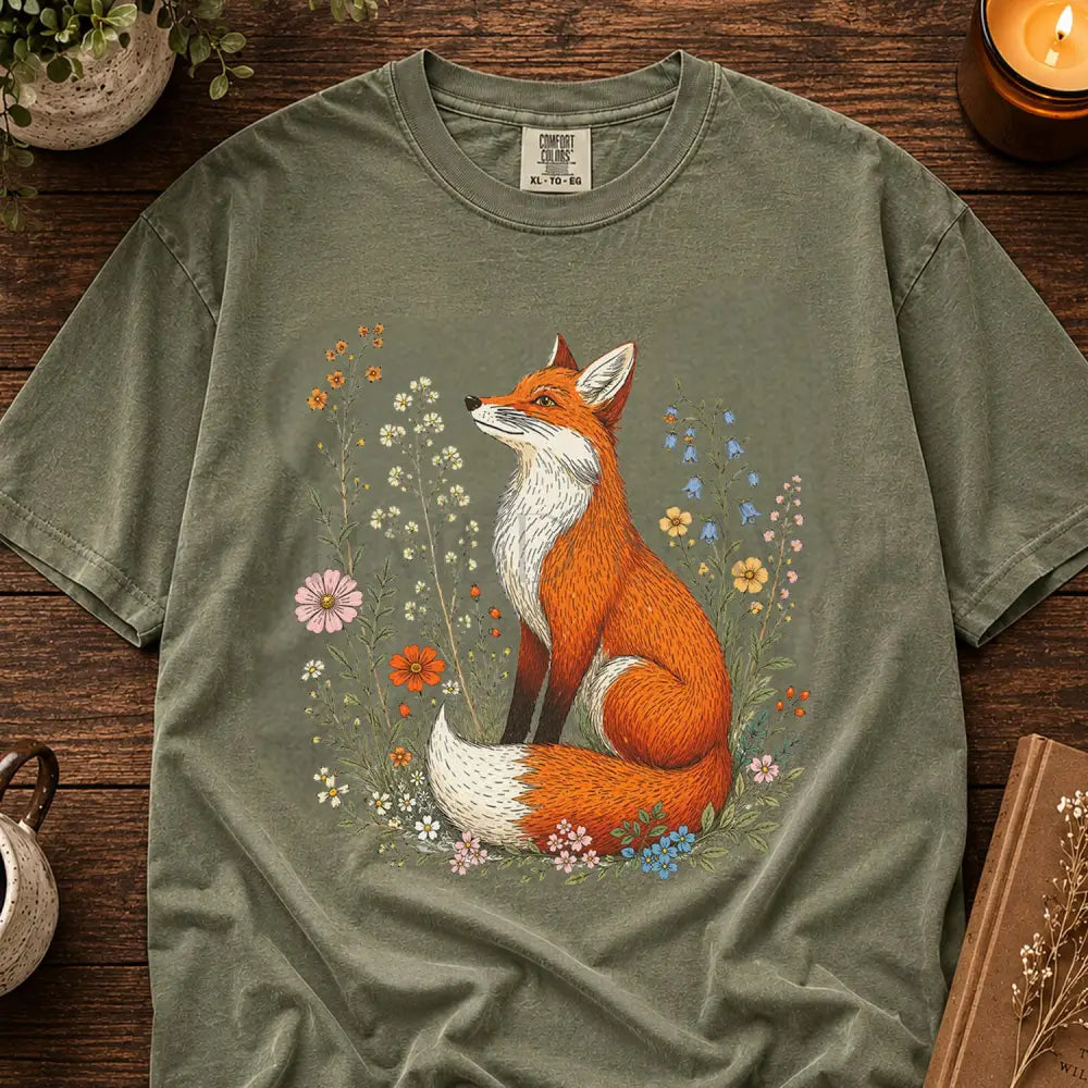 Fox in the Meadow T-Shirt - Charmed and Wyld