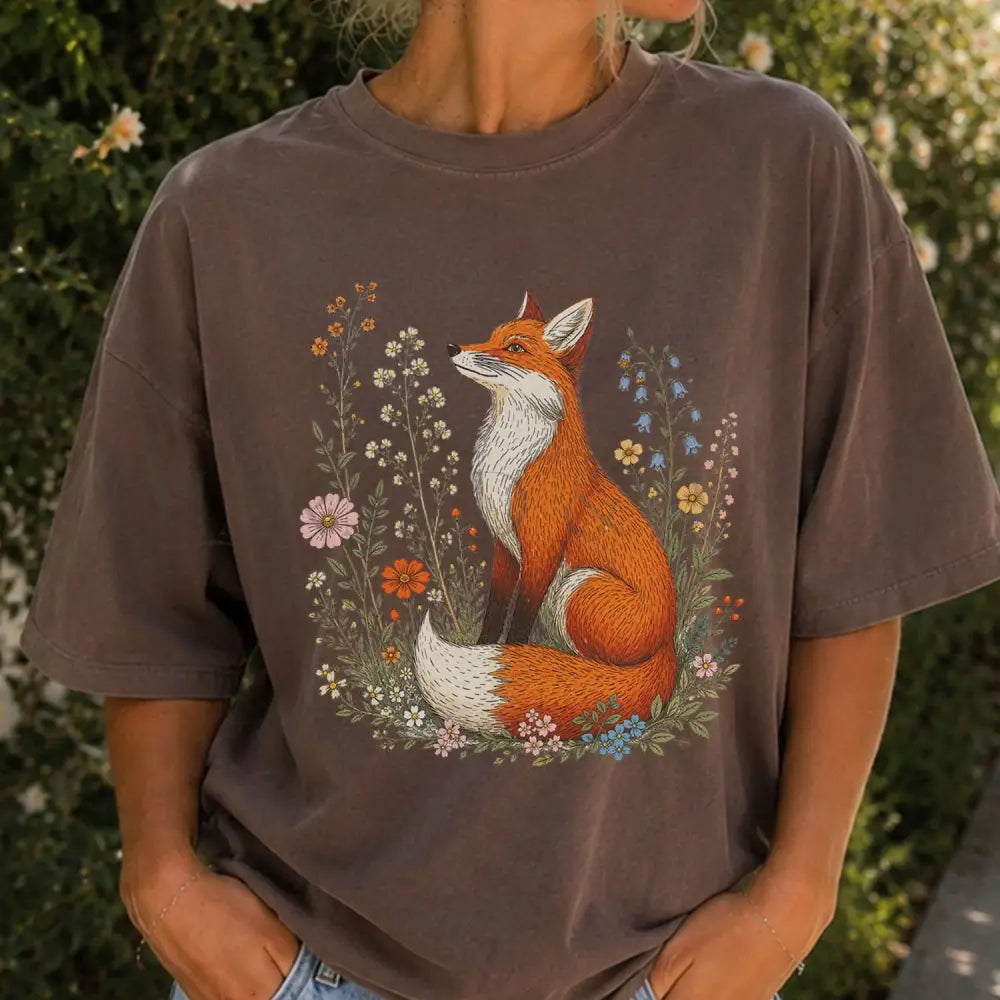 Fox in the Meadow T-Shirt - Charmed and Wyld