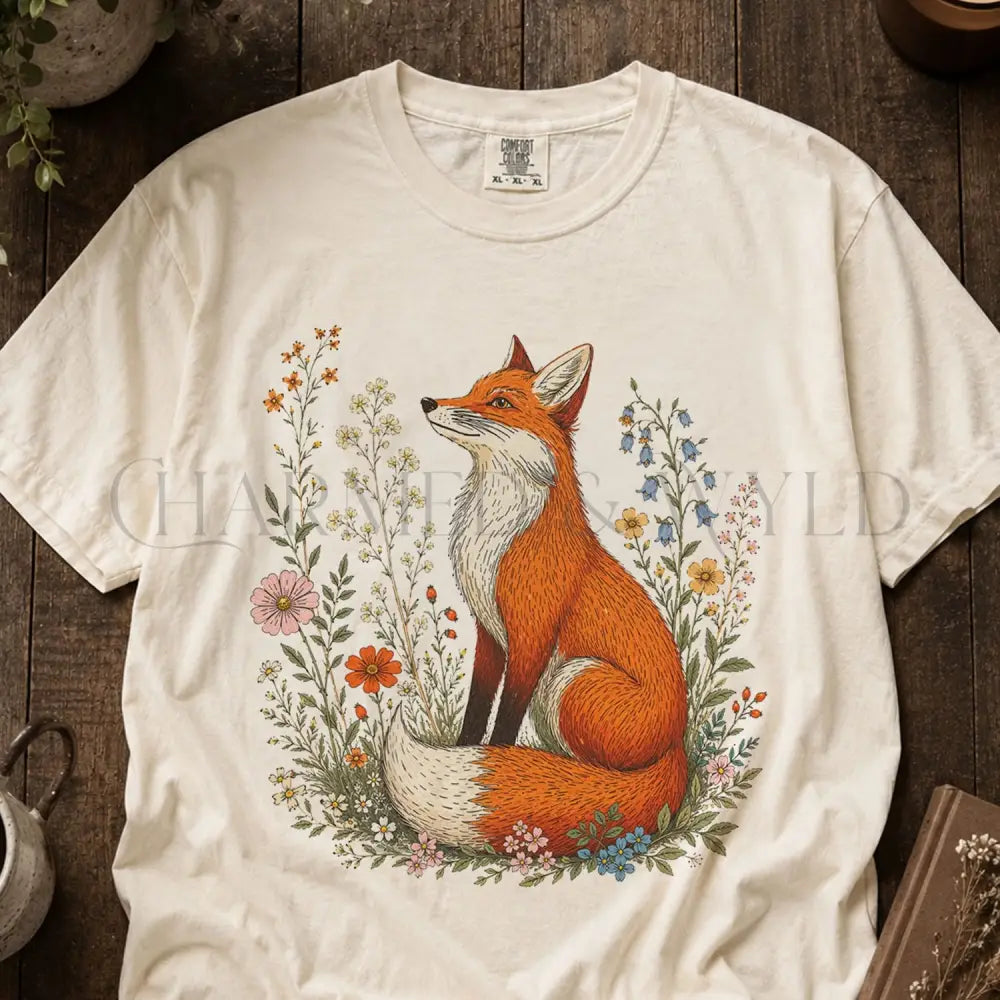 Fox in the Meadow T-Shirt - Charmed and Wyld