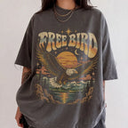 Free Bird Comfort Colors T-Shirt - Graphite / S - T-Shirt