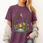Frog by the Campfire T-Shirt - Berry / S - T-Shirt
