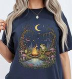 Frog by the Campfire T-Shirt - Navy / S - T-Shirt