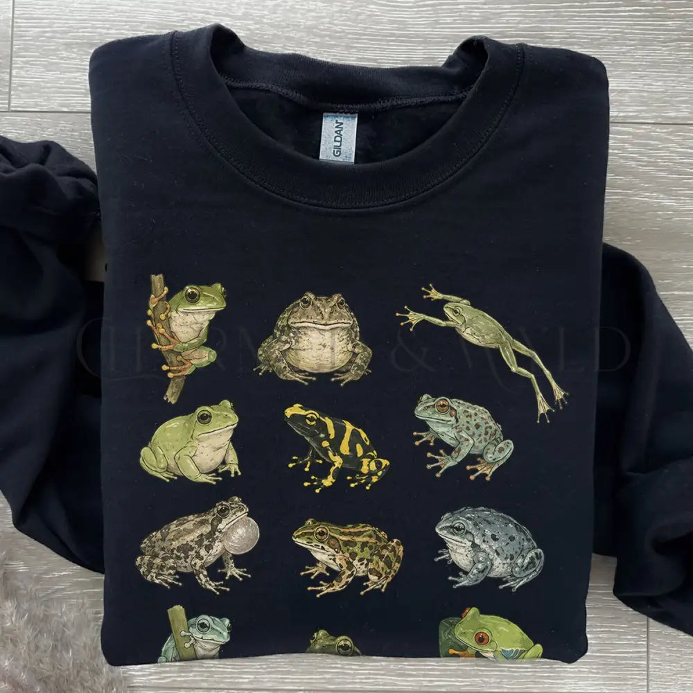 Frog Species Graphic Sweatshirt - Sweatshirt