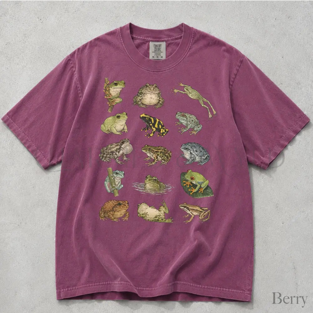 Frog Species T-Shirt - Berry / S - T-Shirt