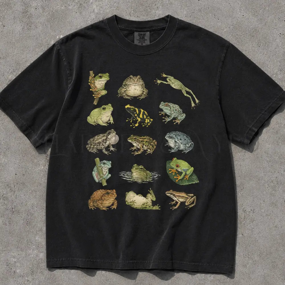 Frog Species T-Shirt - Black / S - T-Shirt
