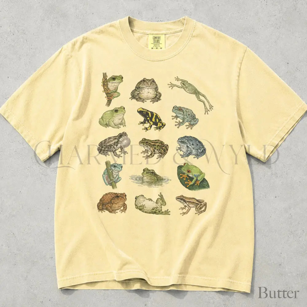 Frog Species T-Shirt - Butter / S - T-Shirt
