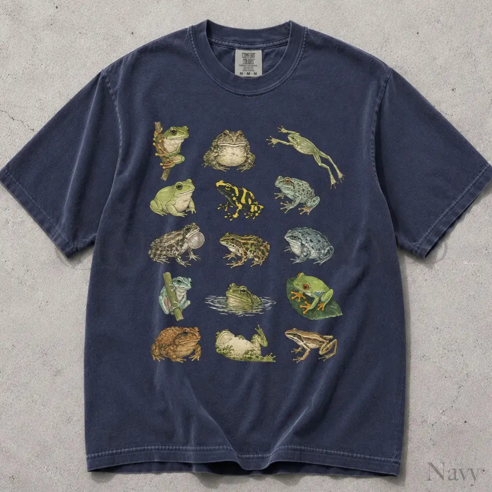 Frog Species T-Shirt - Navy / S - T-Shirt