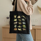 Frog Species Tote Bag - Black / 15’’ x 16’’ - Bags