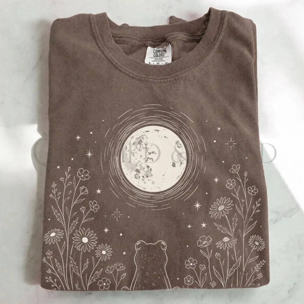 Frog Stargazing Moon T-Shirt - T-Shirt