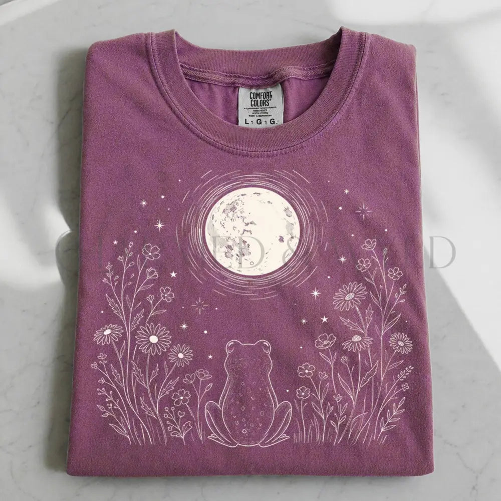 Frog Stargazing Moon T-Shirt - T-Shirt