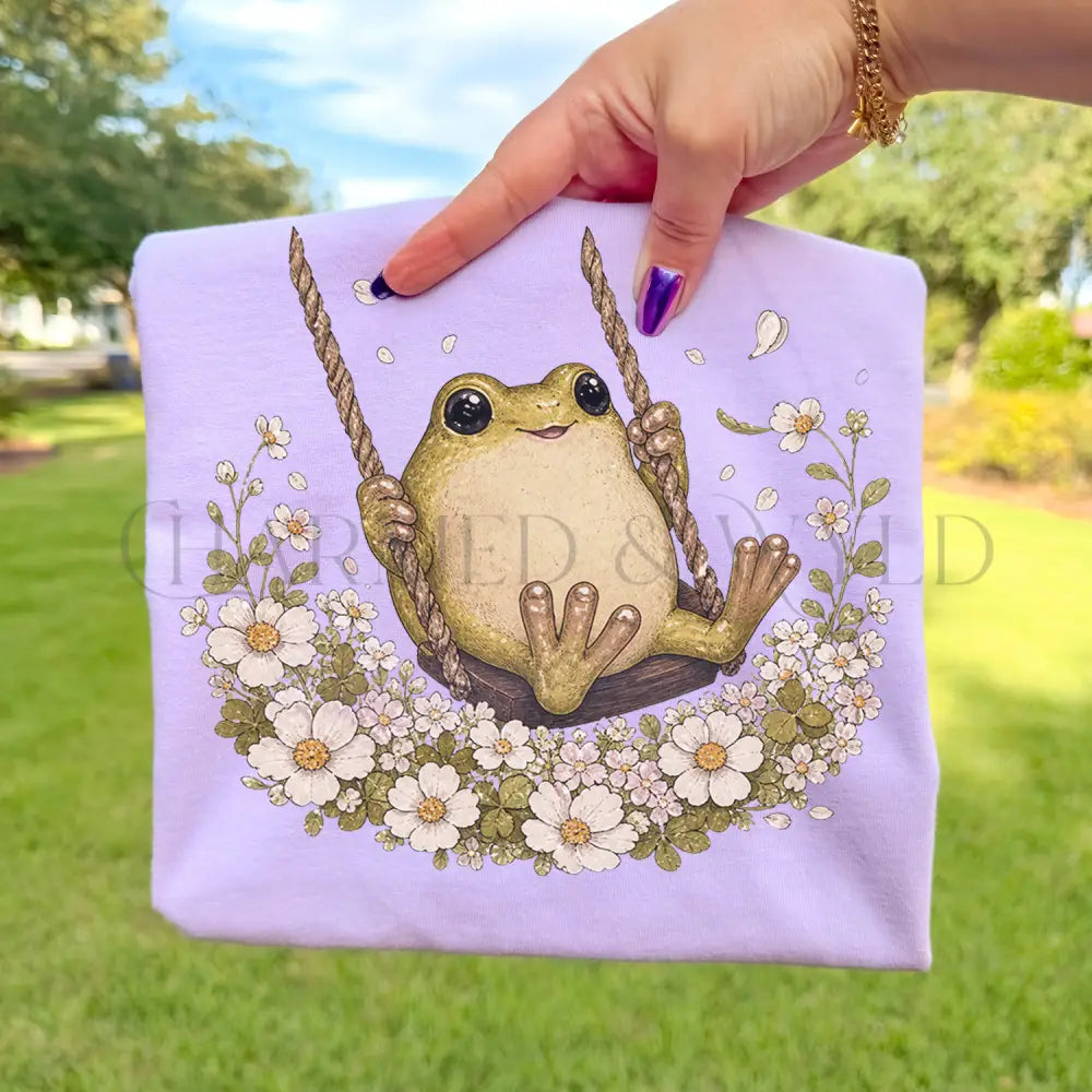 Frog Swing Graphic T-Shirt - T-Shirt