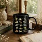 Frog Species Black Ceramic Mug