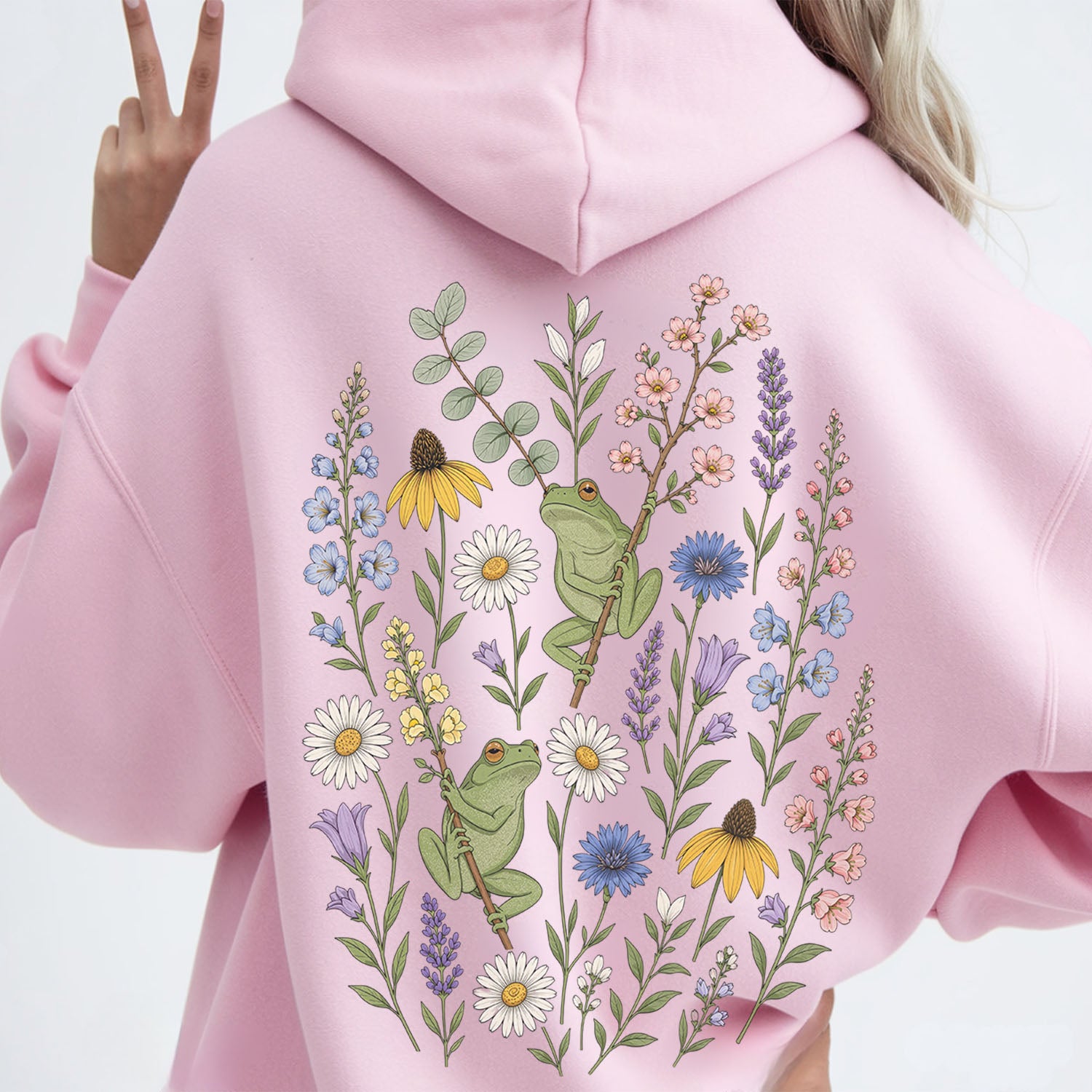 Garden Tree Frogs Hooded Sweatshirt