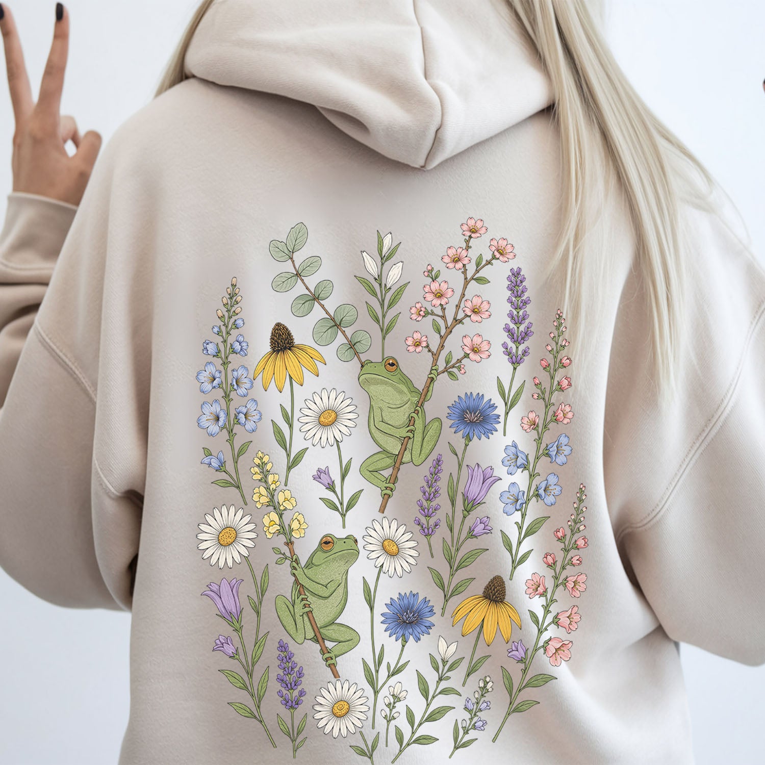 Garden Tree Frogs Hooded Sweatshirt