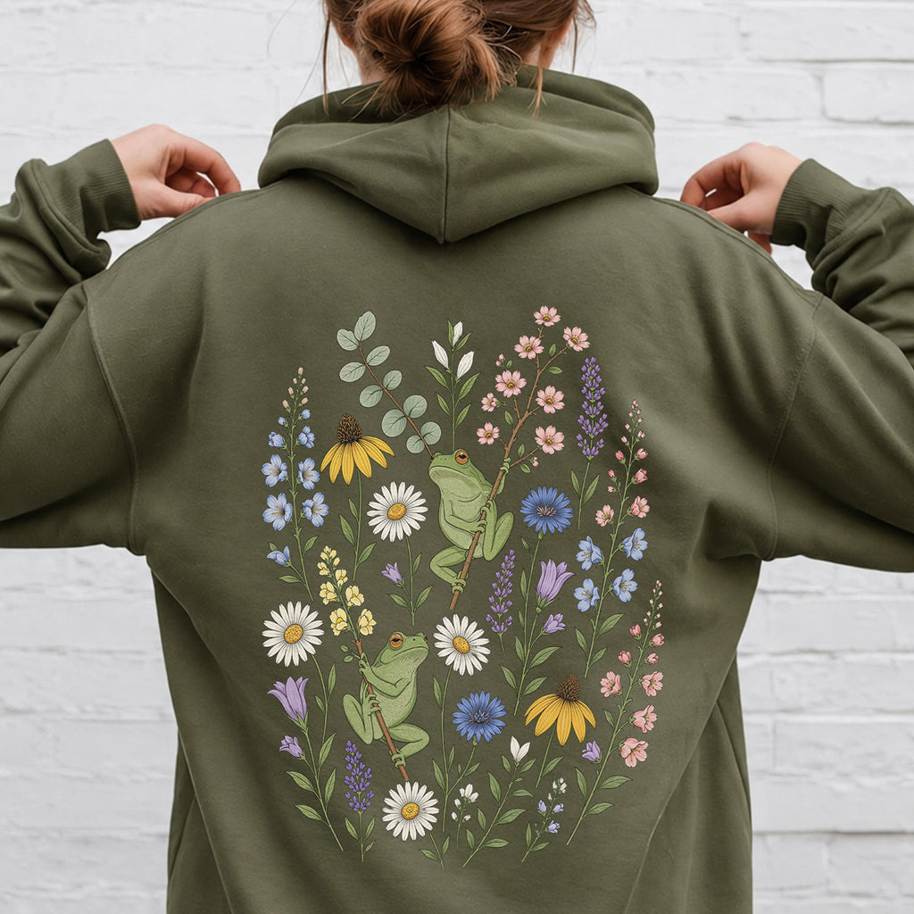 Garden Tree Frogs Hooded Sweatshirt