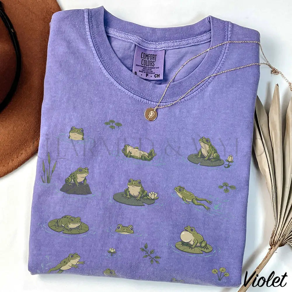 Frogs in Pond Comfort Colors T-Shirt - T-Shirt