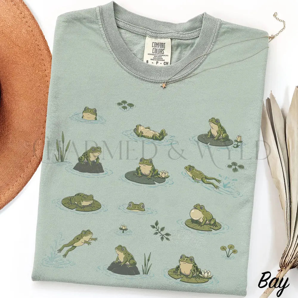 Frogs in Pond Comfort Colors T-Shirt - Bay / S - T-Shirt