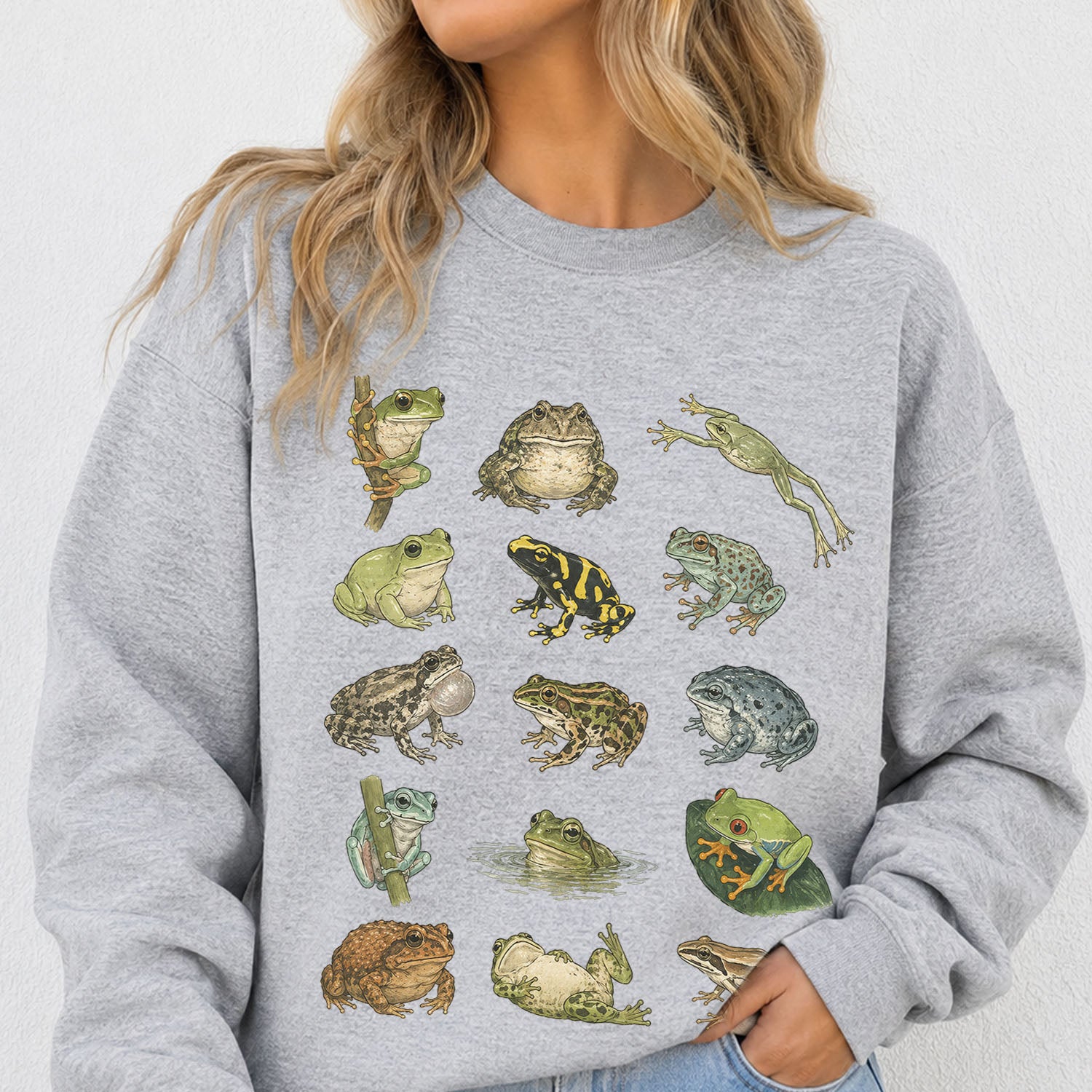 Frog Species Graphic Sweatshirt