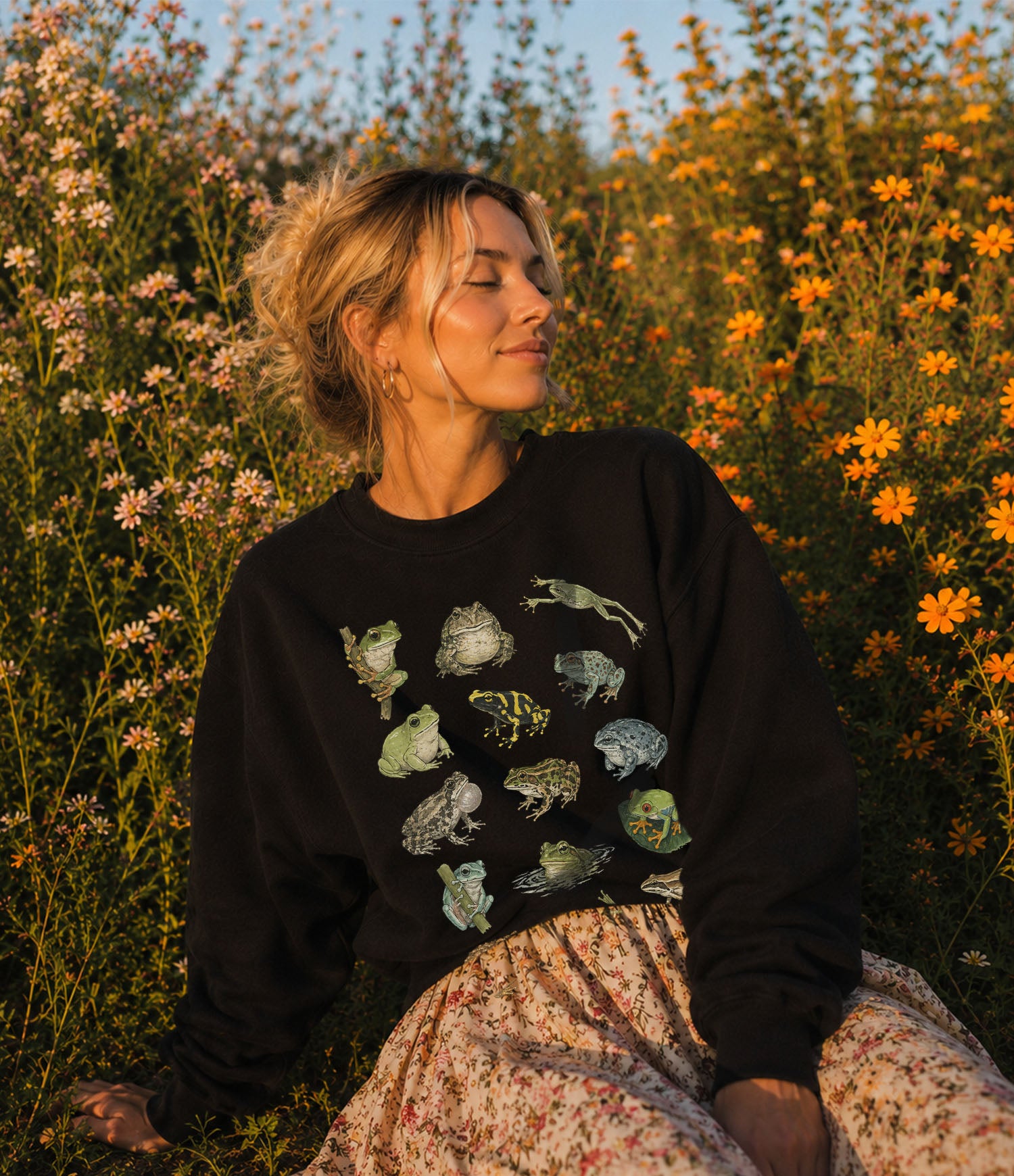 Frog Species Graphic Sweatshirt