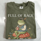 Full of Rage and Whimsy Frog T-Shirt - Moss / S - T-Shirt