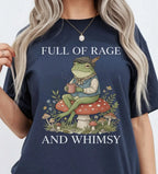 Full of Rage and Whimsy Frog T-Shirt - Navy / S - T-Shirt