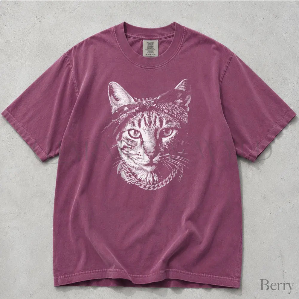 Gangster Catpuc Comfort Colors T-Shirt - Berry / S - T-Shirt