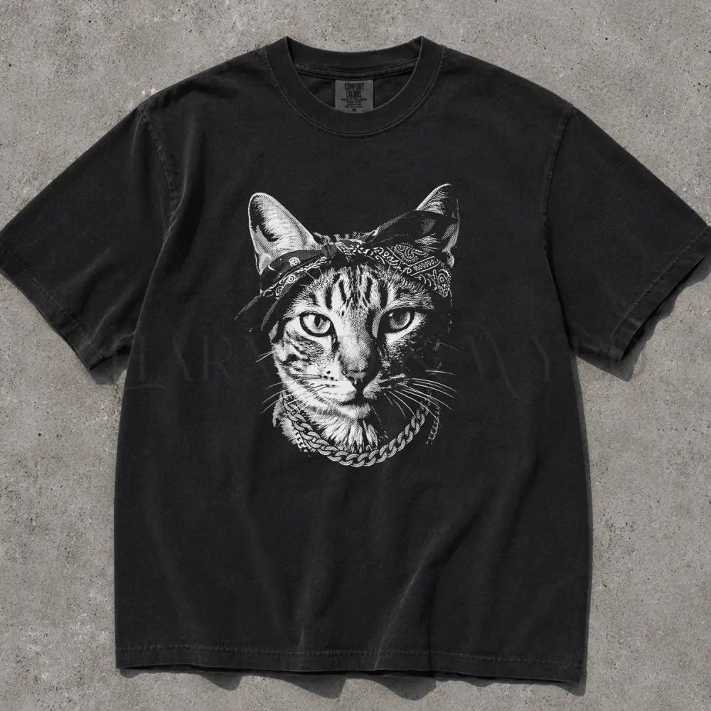 Gangster Catpuc Comfort Colors T-Shirt - Black / S - T-Shirt