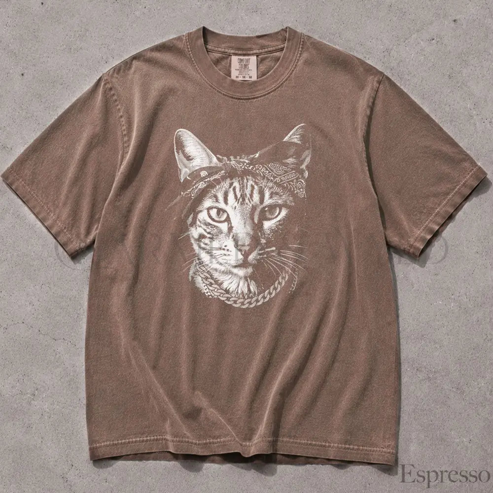 Gangster Catpuc Comfort Colors T-Shirt - Espresso / S - T-Shirt