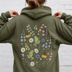 Garden Tree Frogs Hooded Sweatshirt - Military Green / S - Hoodie