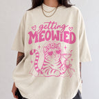 Pink Getting Meowied Comfort Colors T-Shirt