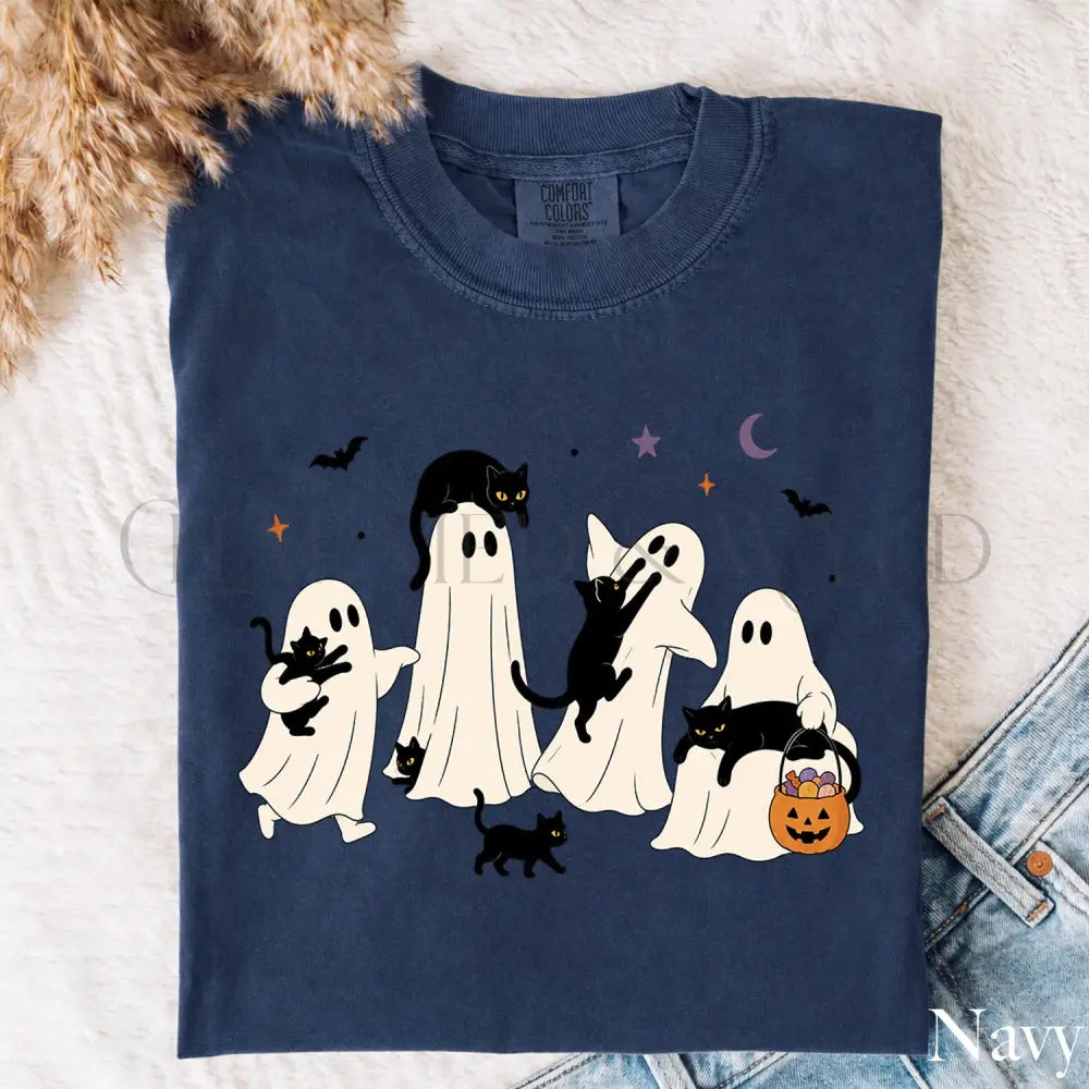 Ghost Cat Comfort Colors T-Shirt - T-Shirt