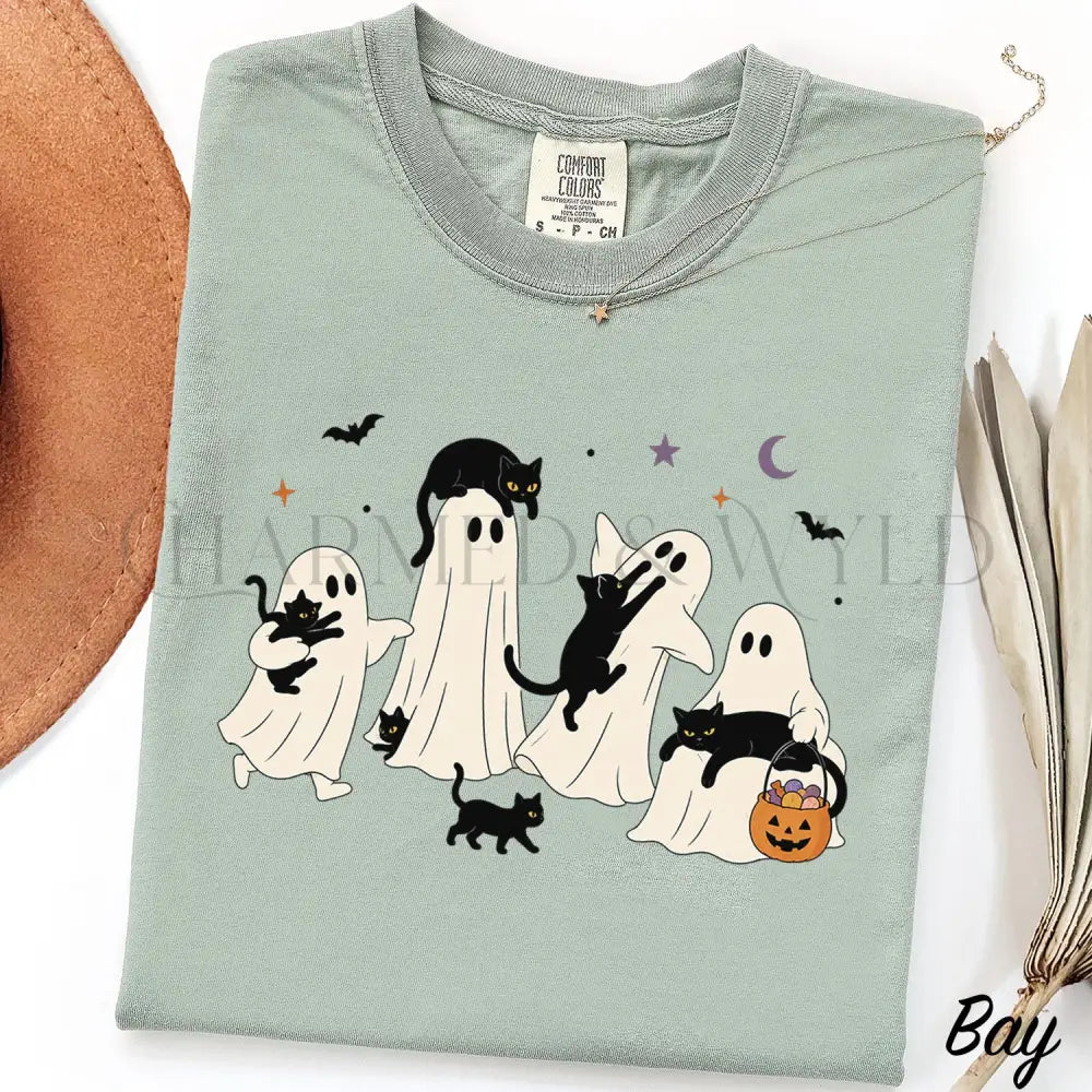 Ghost Cat Comfort Colors T-Shirt - Bay / S - T-Shirt