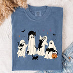 Ghost Cat Comfort Colors T-Shirt - Blue Jean / S - T-Shirt