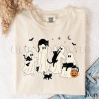Ghost Cat Comfort Colors T-Shirt - Ivory / S - T-Shirt