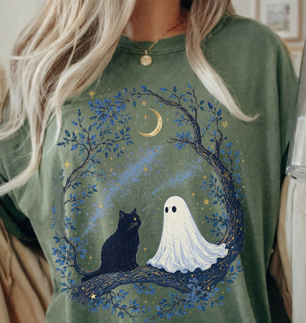 The Cat and The Ghost T-Shirt