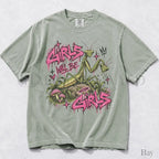 Girls Will Be Girls Graffiti Comfort Colors T-Shirt - Bay / S - T-Shirt