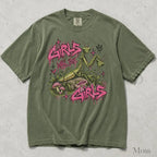 Girls Will Be Girls Graffiti Comfort Colors T-Shirt - Moss / S - T-Shirt