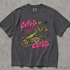 Girls Will Be Girls Graffiti Comfort Colors T-Shirt - Pepper / S - T-Shirt